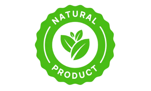 GlucoTrust Bites  100% Natural logo, highlighting pure, natural ingredients 